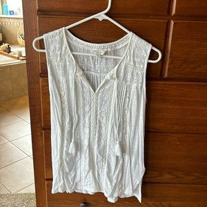 Lucky brand lace white top